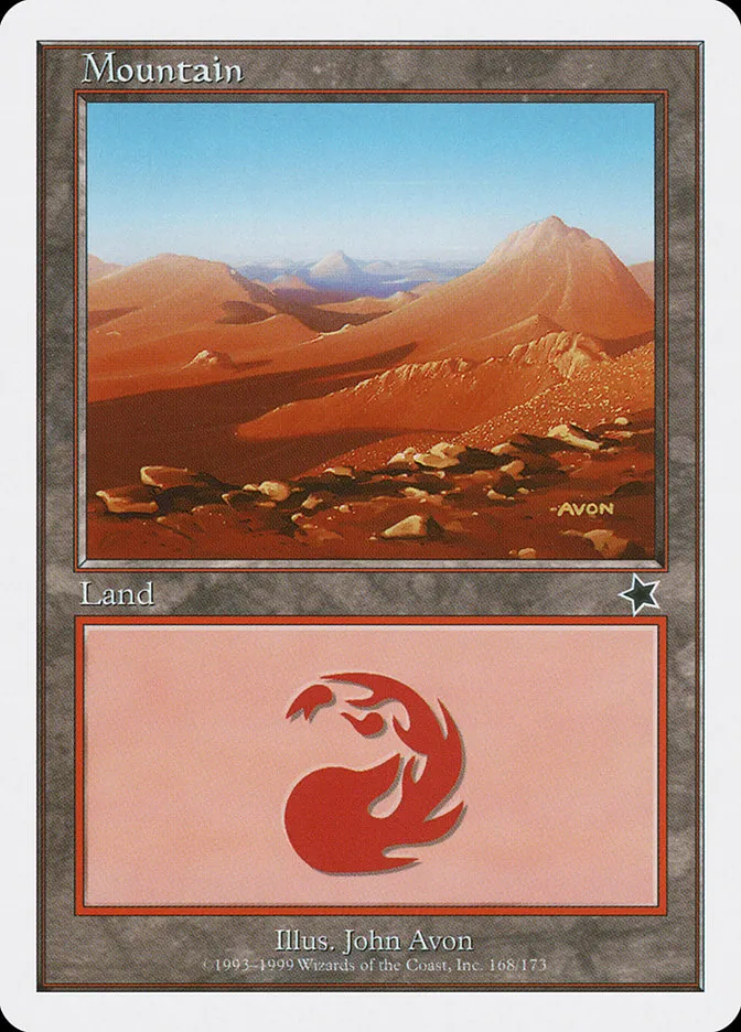 1999 Starter 1999 Mountain common #168 common card image