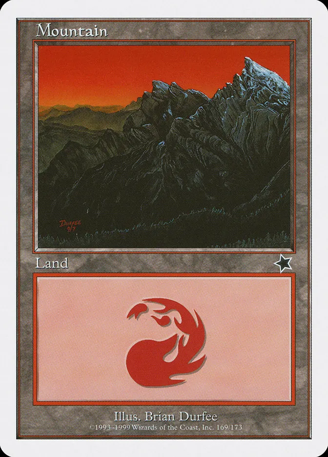 1999 Starter 1999 Mountain common #169 common card image