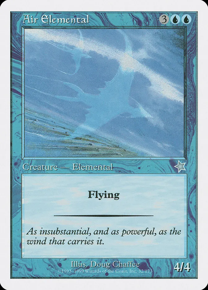 1999 Starter 1999 Air Elemental uncommon #32 uncommon card image