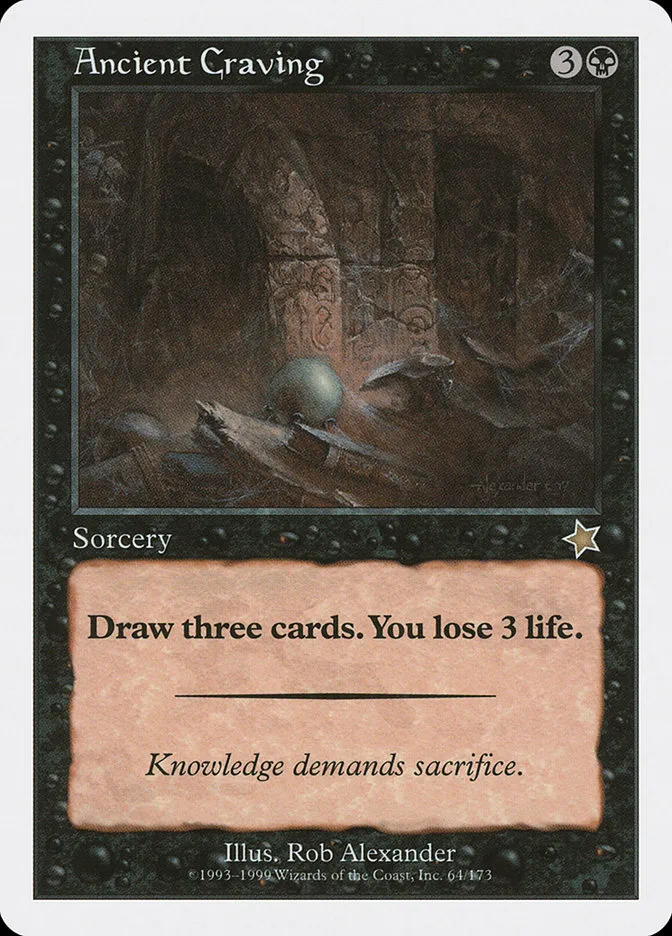 1999 Starter 1999 Ancient Craving rare #64 rare card image