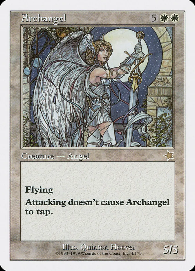 1999 Starter 1999 Archangel rare #4 rare card image