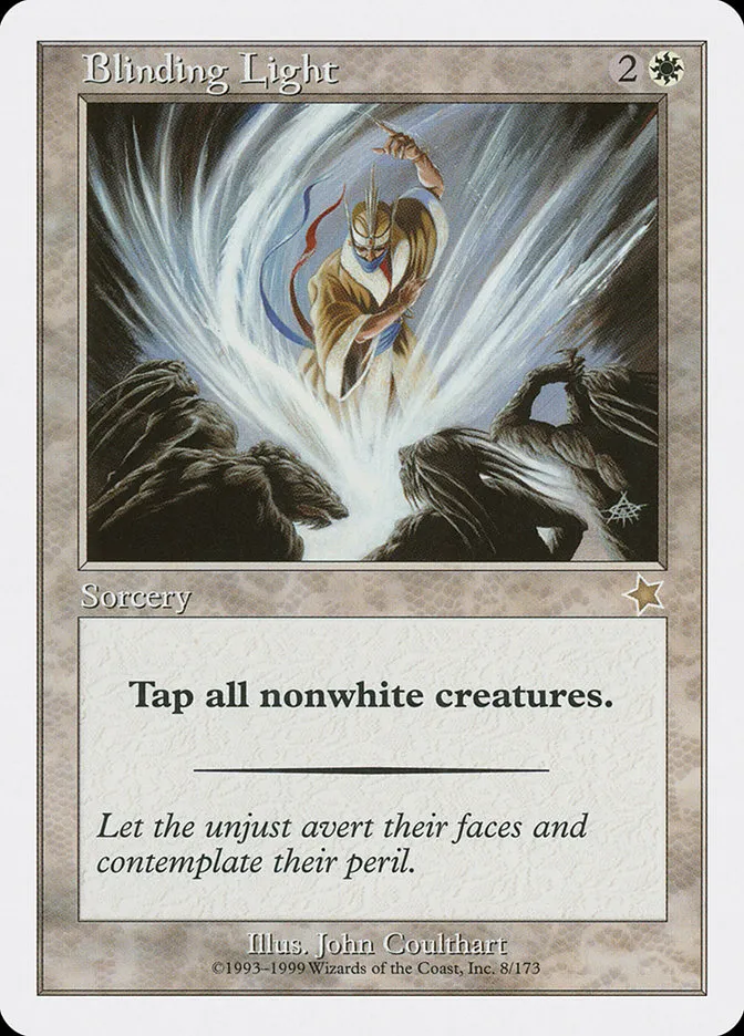 1999 Starter 1999 Blinding Light rare #8 rare card image