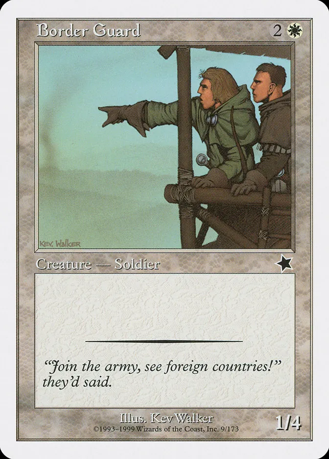 1999 Starter 1999 Border Guard common #9 common card image