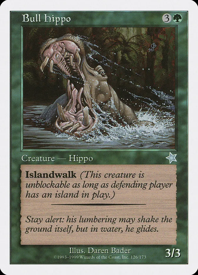 1999 Starter 1999 Bull Hippo uncommon #126 uncommon card image