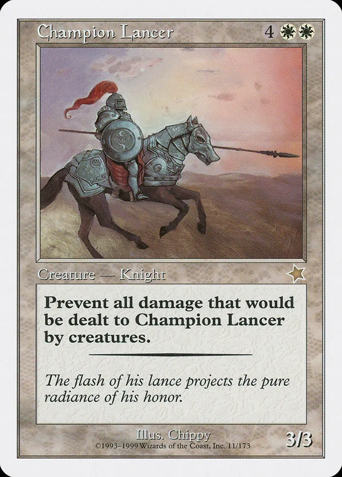 1999 Starter 1999 Champion Lancer rare #11 rare card image