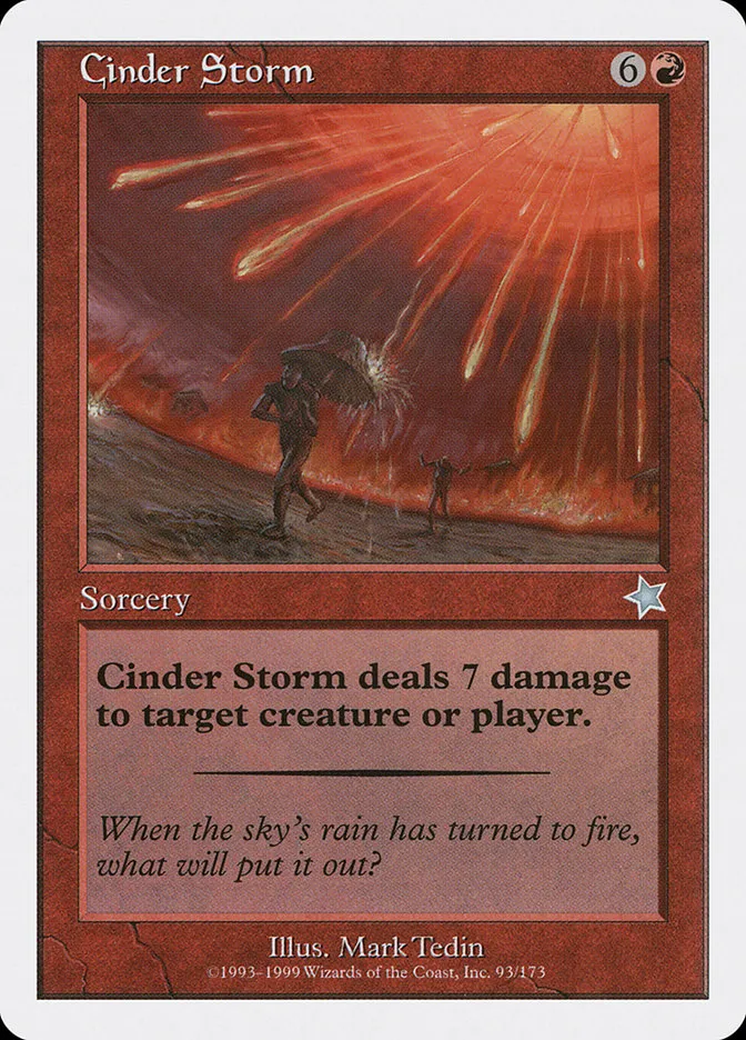 1999 Starter 1999 Cinder Storm uncommon #93 uncommon card image