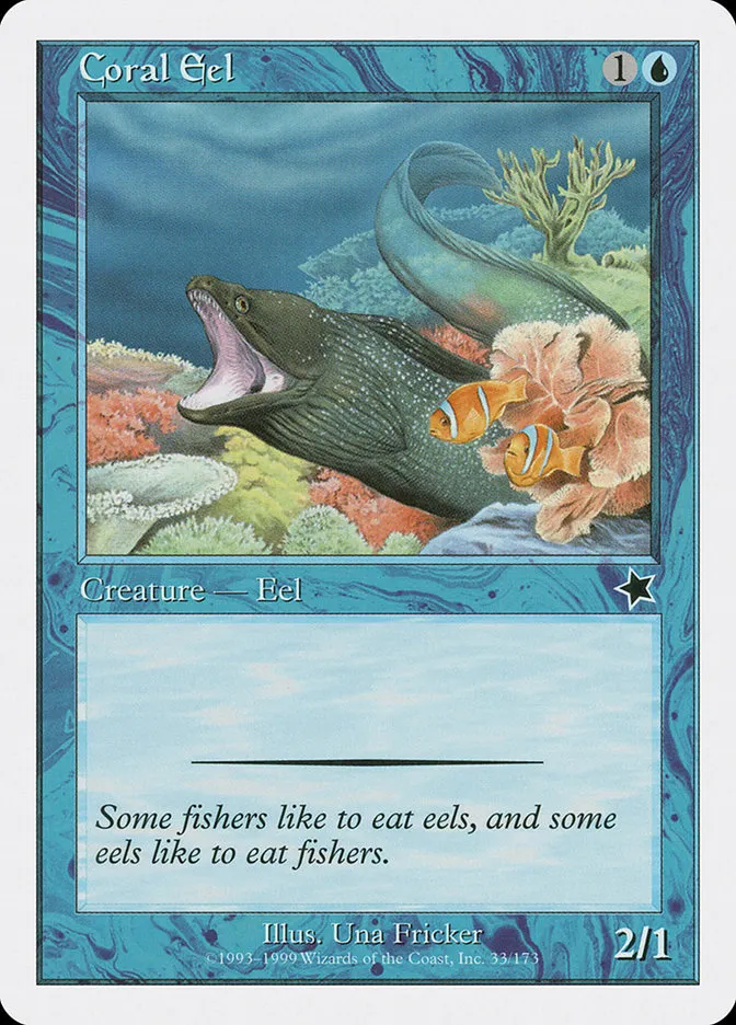 1999 Starter 1999 Coral Eel common #33 common card image
