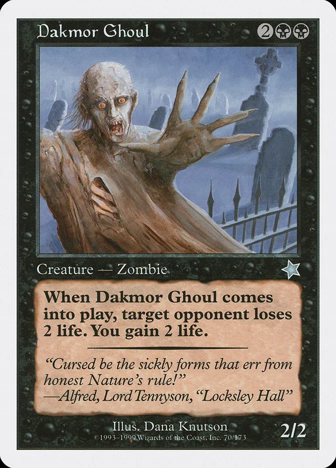 1999 Starter 1999 Dakmor Ghoul uncommon #70 uncommon card image