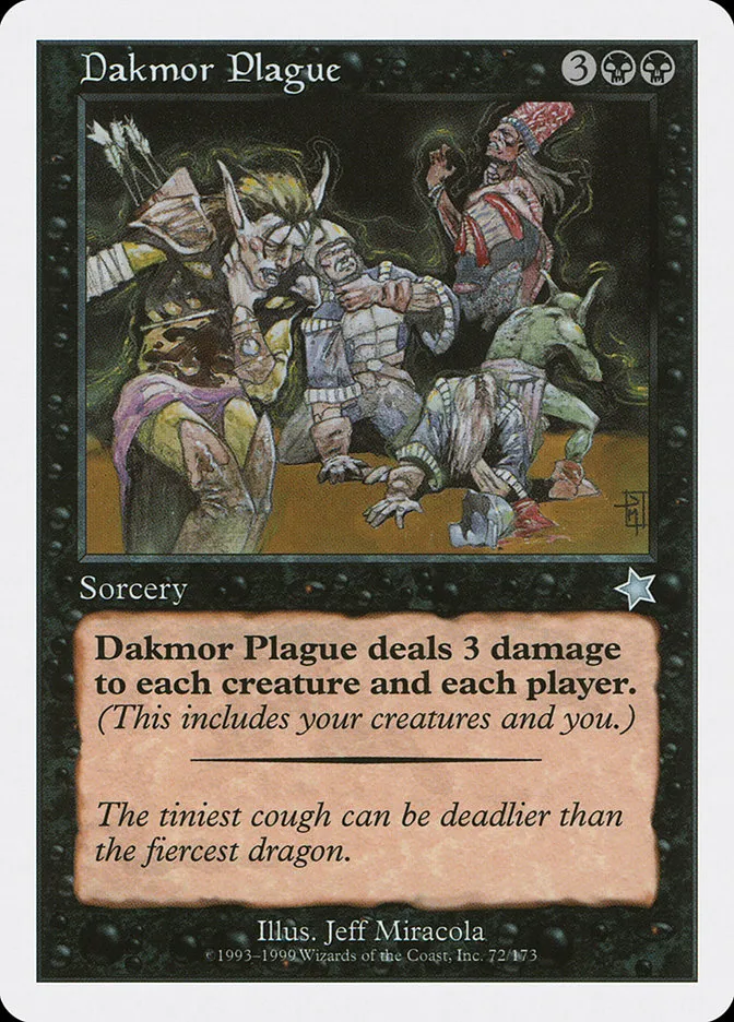 1999 Starter 1999 Dakmor Plague uncommon #72 uncommon card image