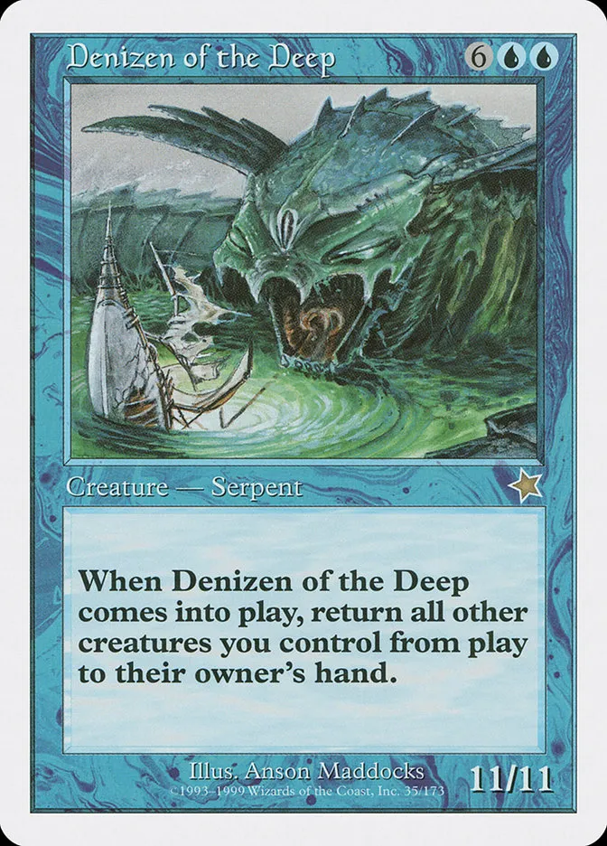 1999 Starter 1999 Denizen of the Deep rare #35 rare card image