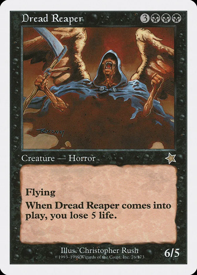 1999 Starter 1999 Dread Reaper rare #76 rare card image