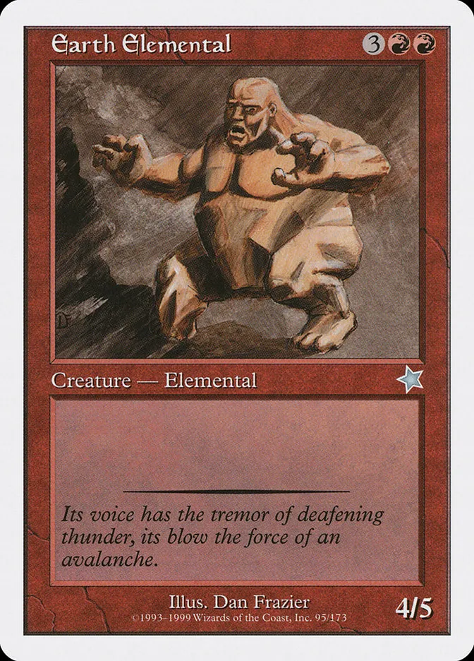 1999 Starter 1999 Earth Elemental uncommon #95 uncommon card image