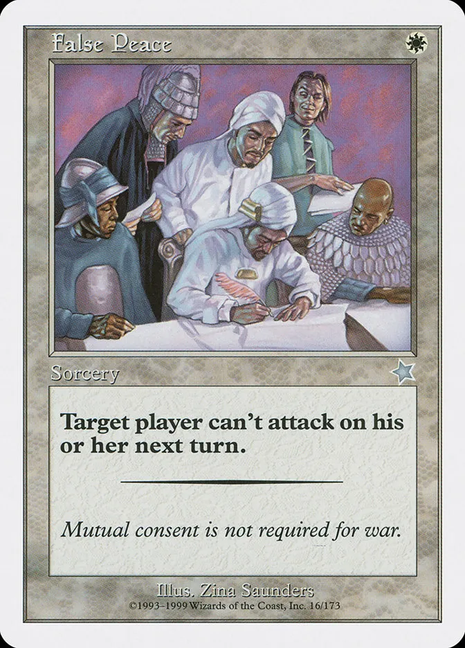 1999 Starter 1999 False Peace uncommon #16 uncommon card image