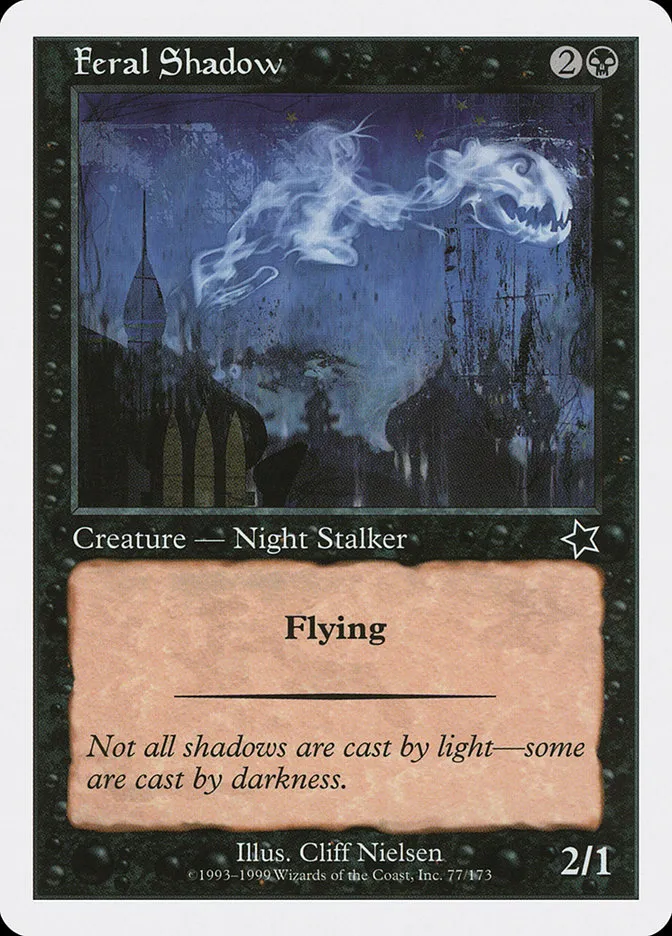 1999 Starter 1999 Feral Shadow common #77 common card image