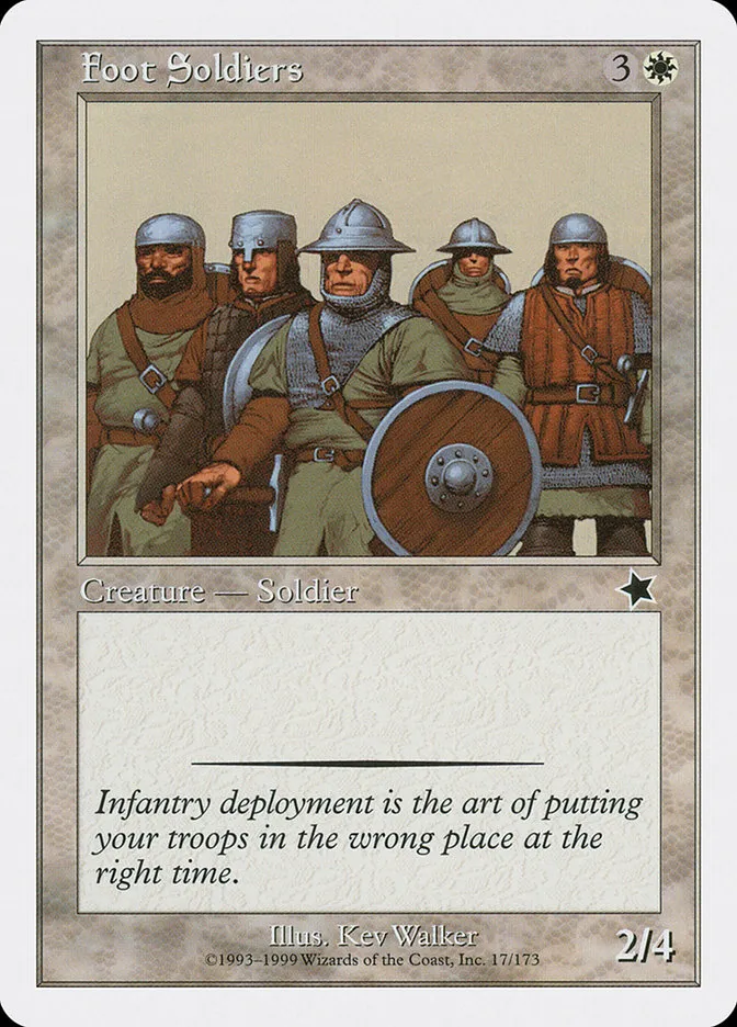 1999 Starter 1999 Foot Soldiers common #17 common card image