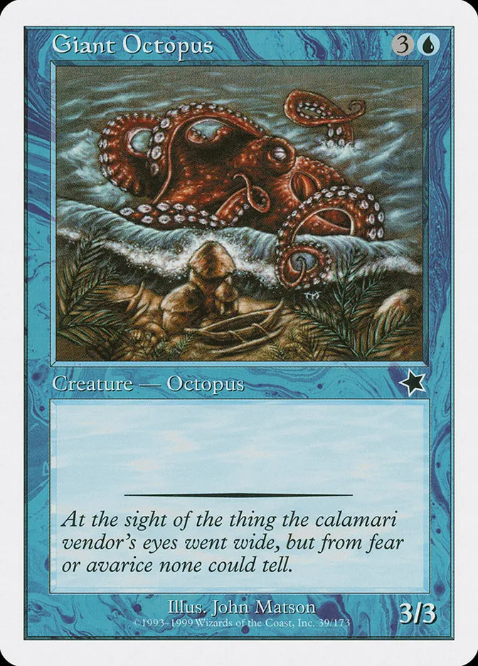1999 Starter 1999 Giant Octopus common #39 common card image
