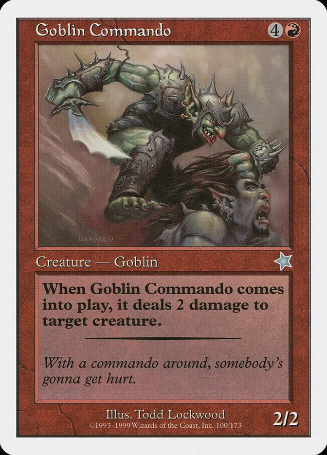1999 Starter 1999 Goblin Commando uncommon #100 uncommon card image