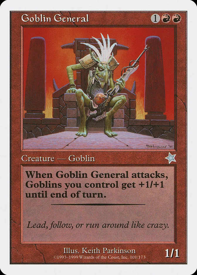 1999 Starter 1999 Goblin General uncommon #101 uncommon card image