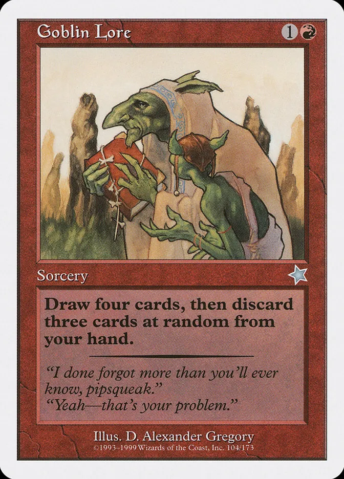 1999 Starter 1999 Goblin Lore uncommon #104 uncommon card image