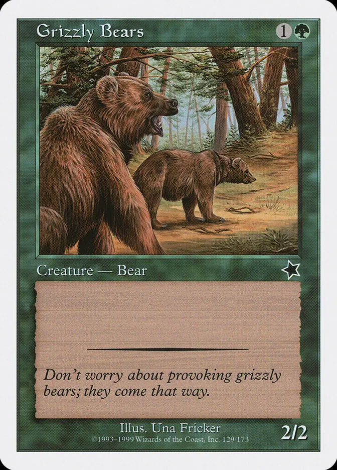 1999 Starter 1999 Grizzly Bears common #129 common card image