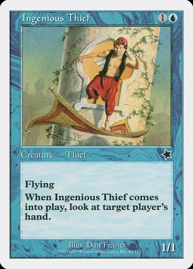 1999 Starter 1999 Ingenious Thief common #40 common card image