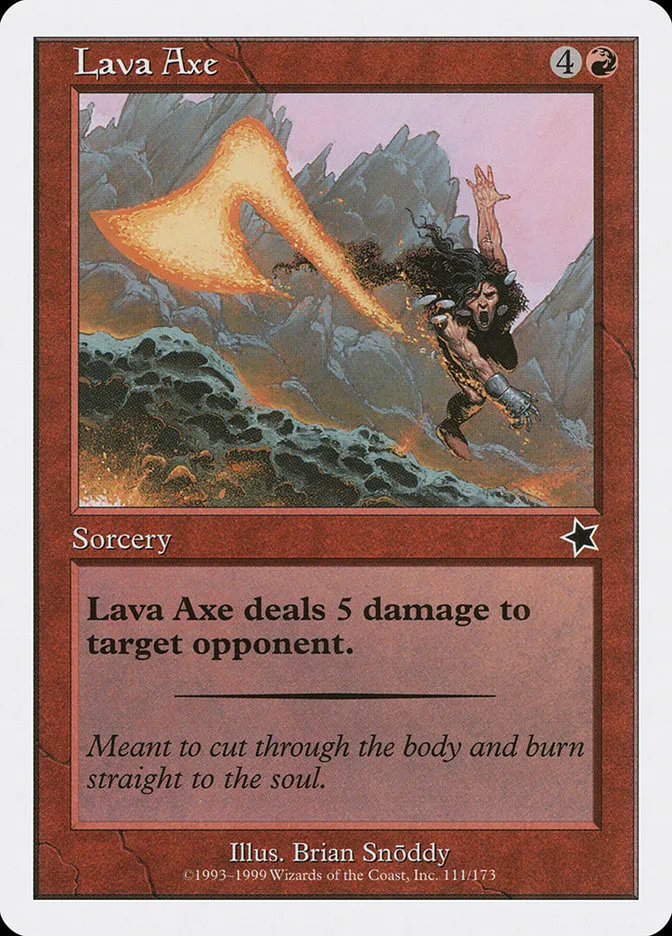 1999 Starter 1999 Lava Axe common #111 common card image