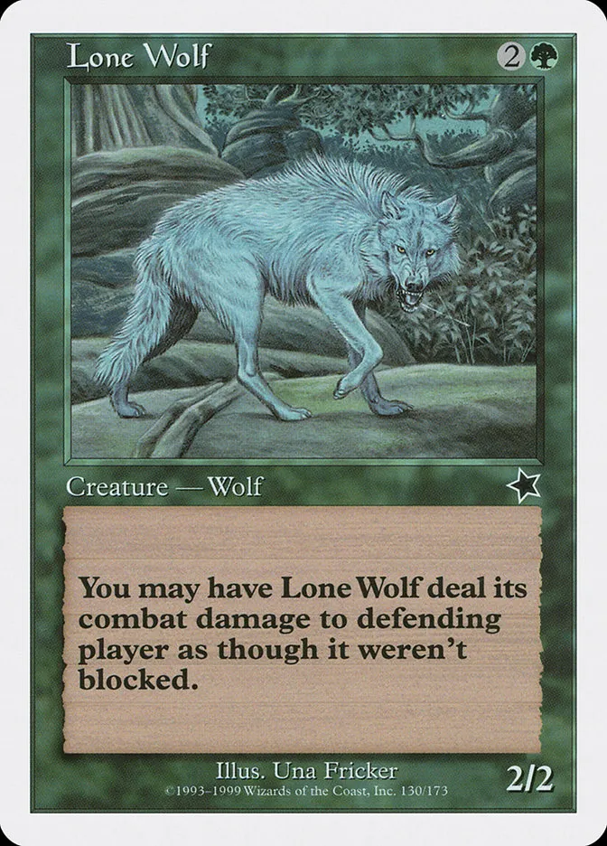 1999 Starter 1999 Lone Wolf common #130 common card image