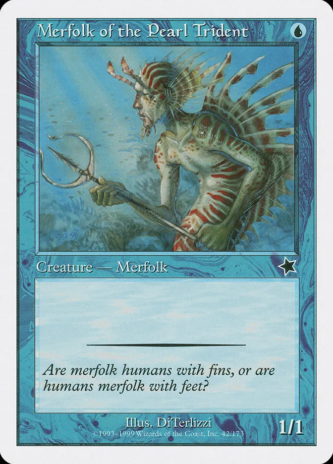 1999 Starter 1999 Merfolk of the Pearl Trident common #42 common card image