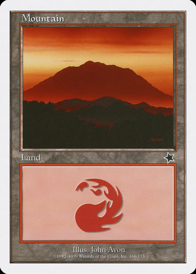 1999 Starter 1999 Mountain common #166 common card image