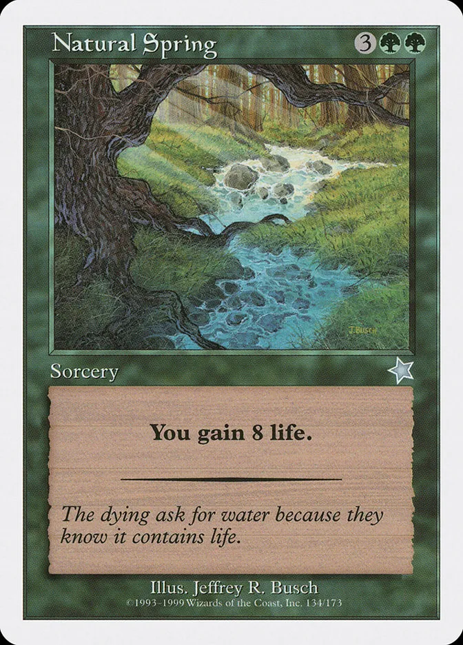 1999 Starter 1999 Natural Spring uncommon #134 uncommon card image