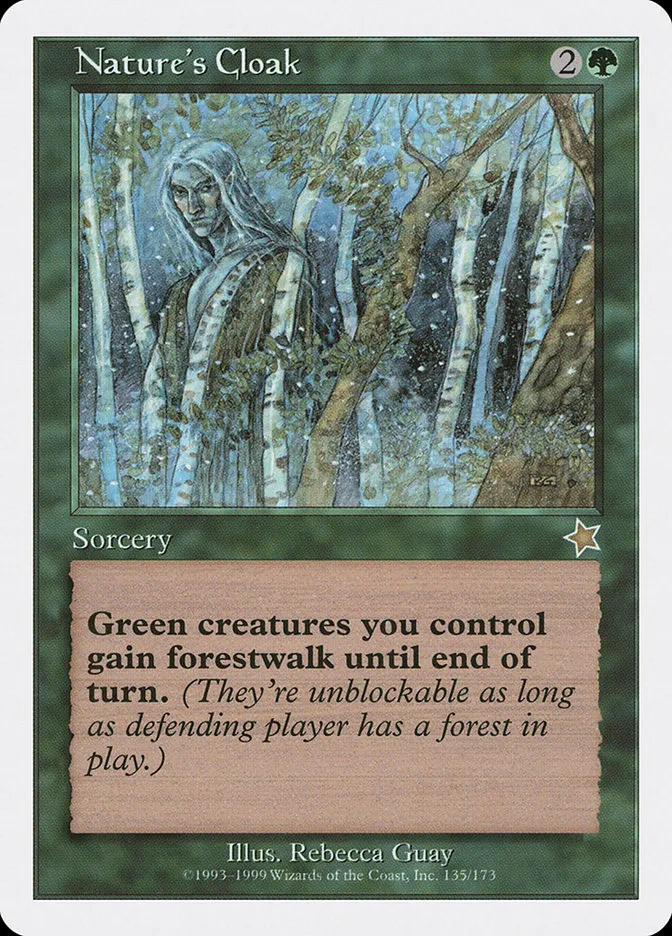 1999 Starter 1999 Nature's Cloak rare #135 rare card image