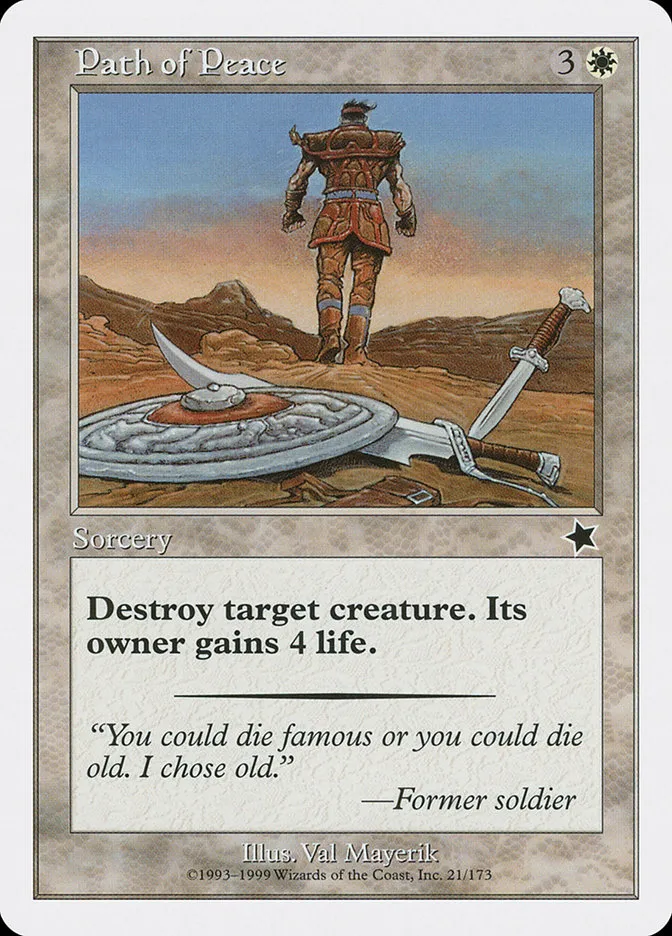 1999 Starter 1999 Path of Peace common #21 common card image