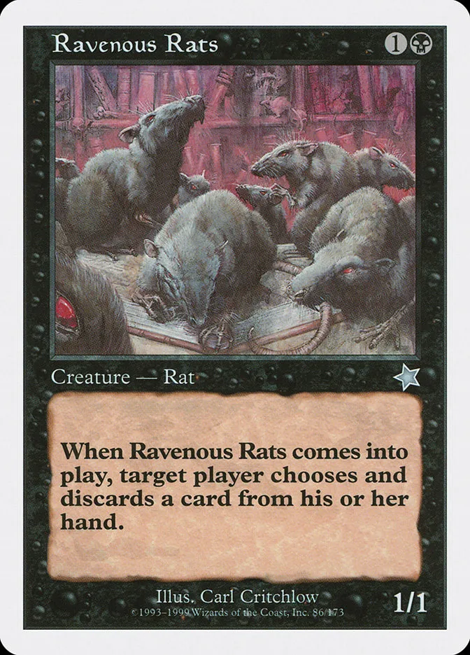 1999 Starter 1999 Ravenous Rats uncommon #86 uncommon card image