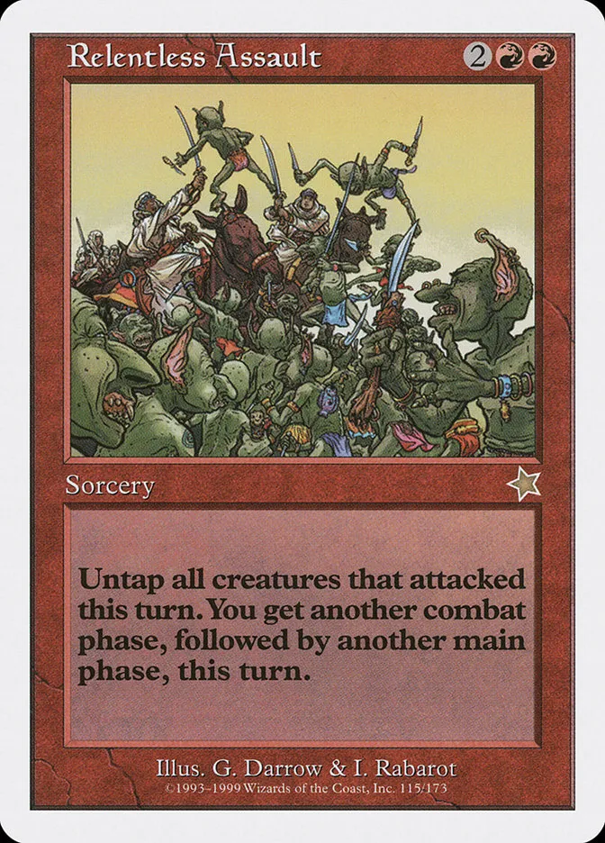 1999 Starter 1999 Relentless Assault #115 rare card image