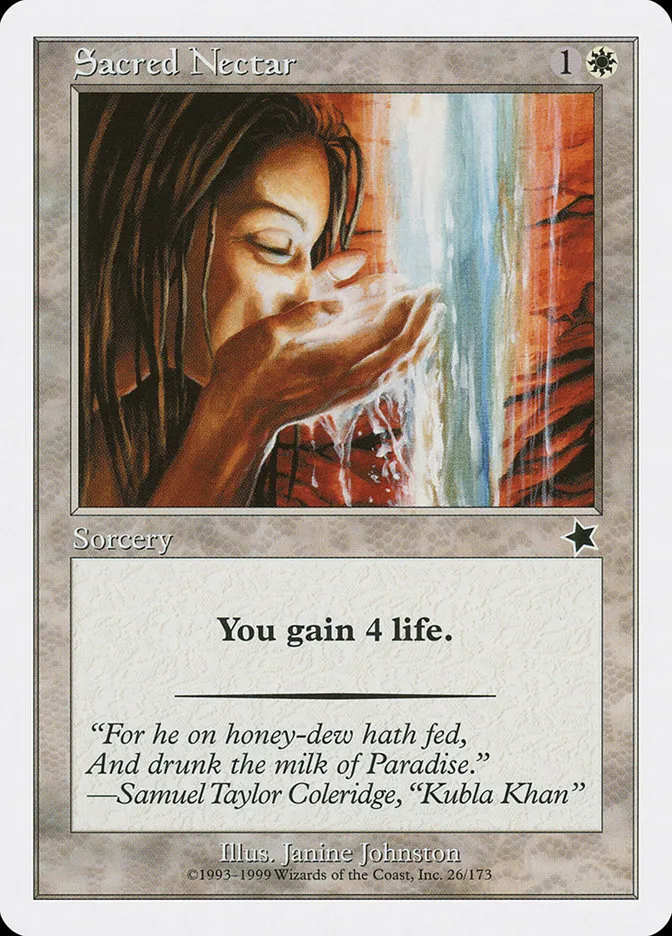1999 Starter 1999 Sacred Nectar common #26 common card image