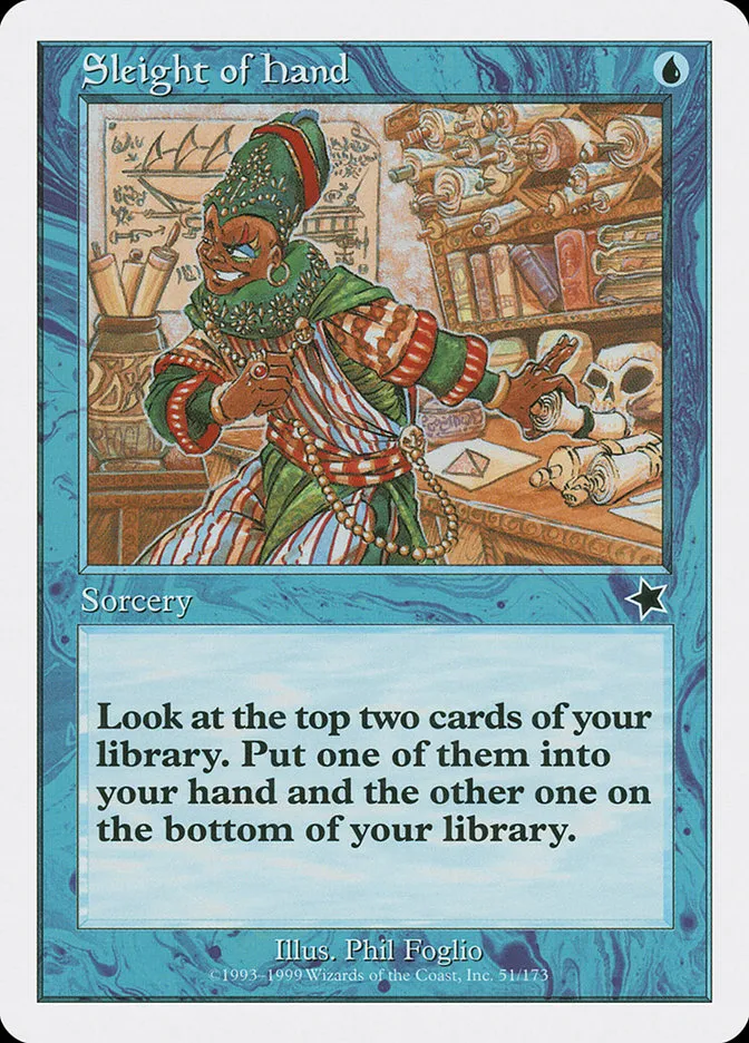 1999 Starter 1999 Sleight of Hand common #51 common card image
