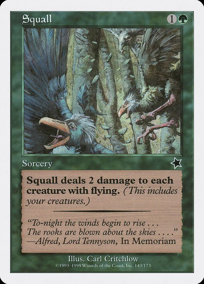 1999 Starter 1999 Squall common #143 common card image