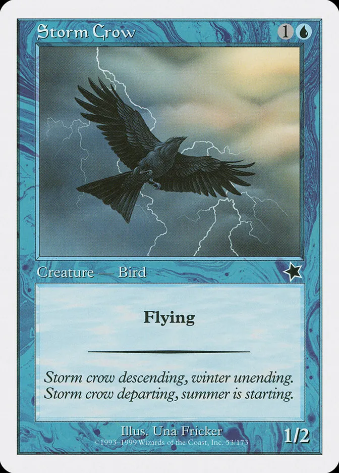 1999 Starter 1999 Storm Crow common #53 common card image