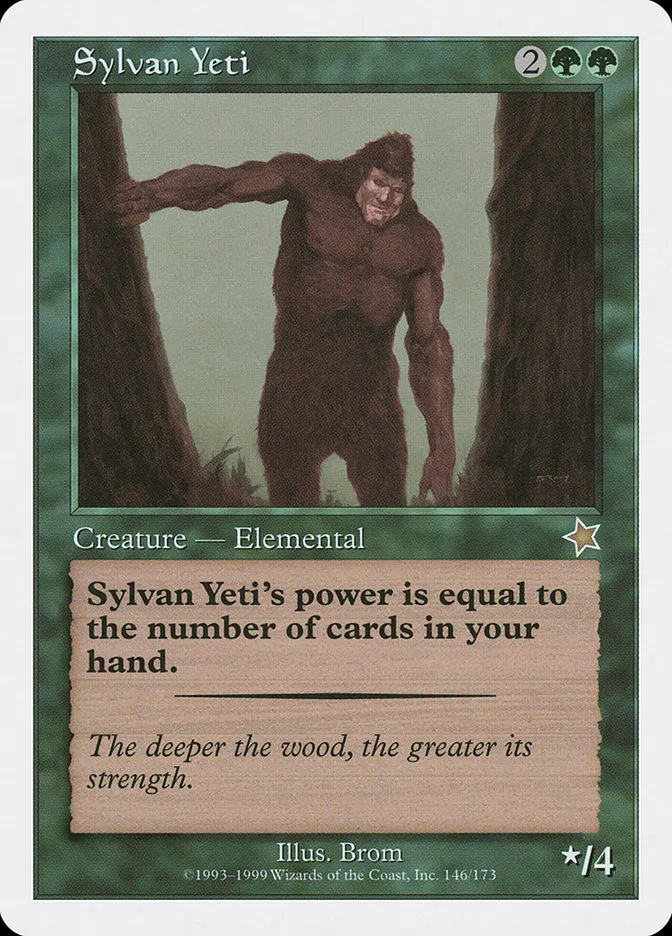 1999 Starter 1999 Sylvan Yeti rare #146 rare card image