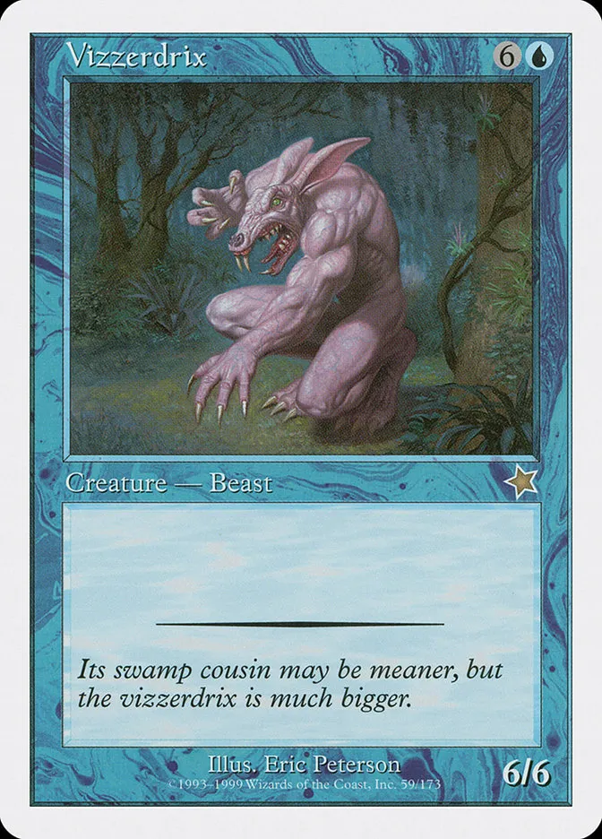 1999 Starter 1999 Vizzerdrix rare #59 rare card image