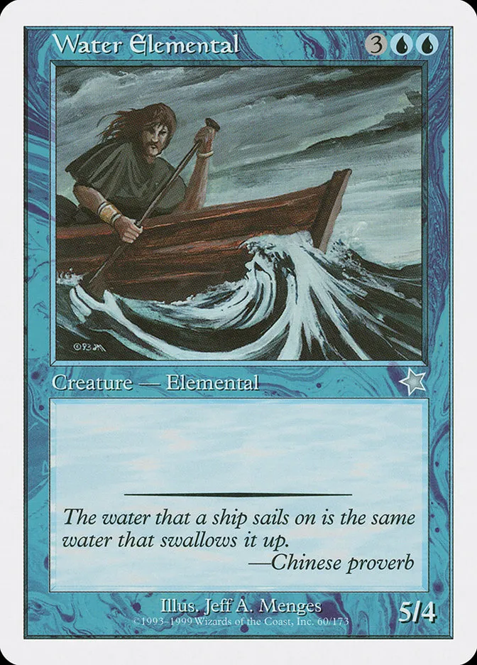 1999 Starter 1999 Water Elemental uncommon #60 uncommon card image