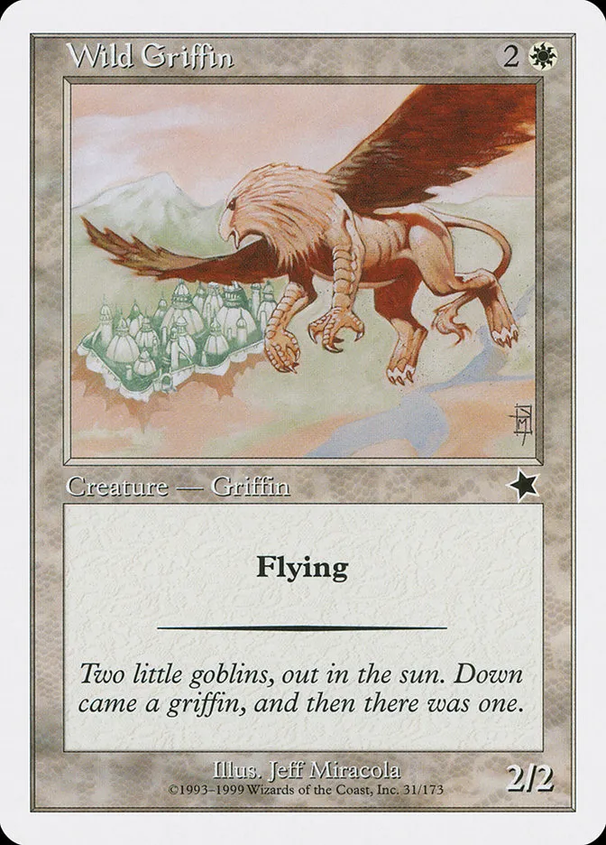 1999 Starter 1999 Wild Griffin common #31 common card image