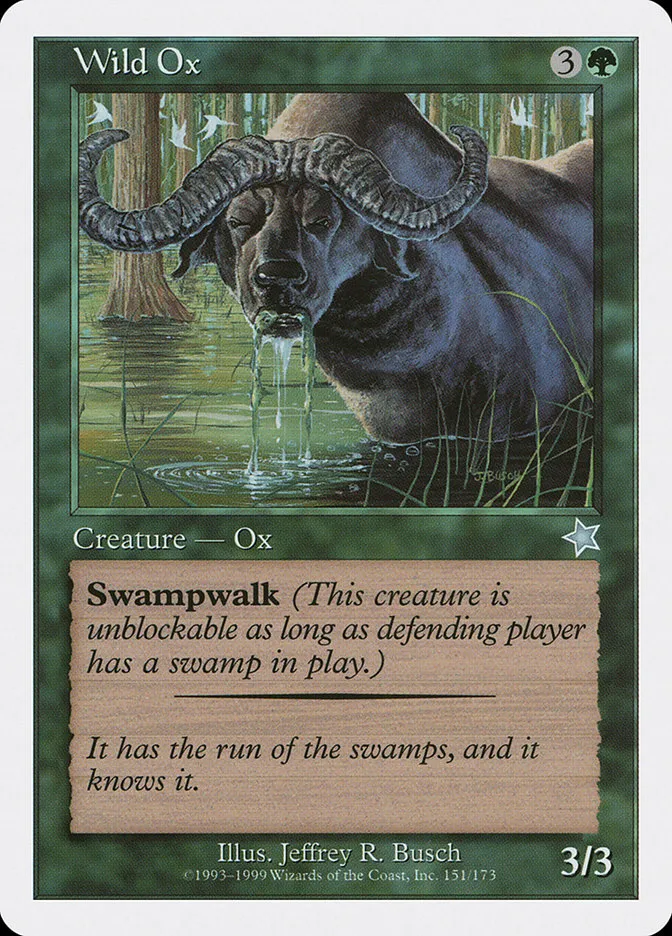 1999 Starter 1999 Wild Ox uncommon #151 uncommon card image