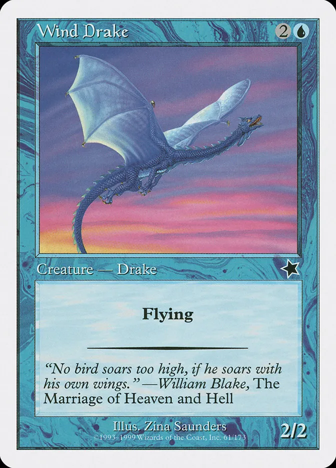 1999 Starter 1999 Wind Drake common #61 common card image