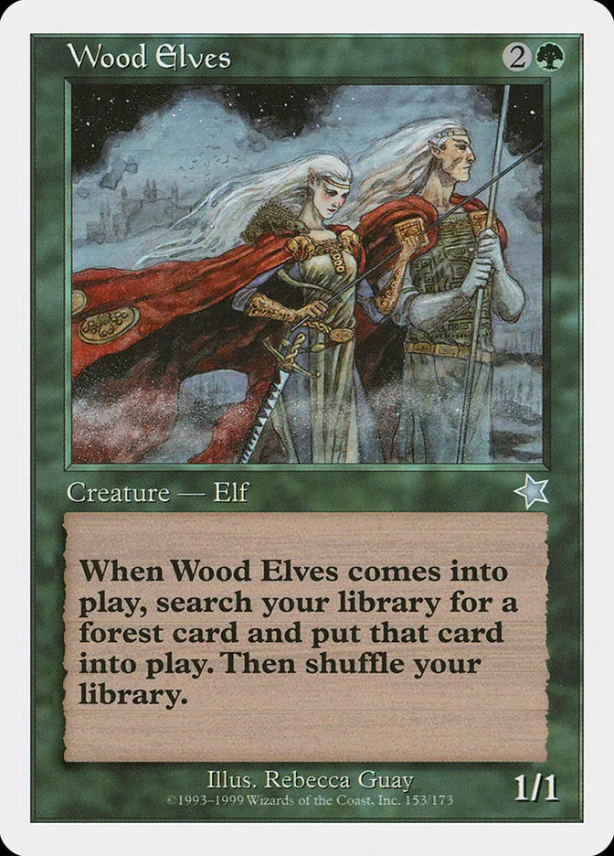 1999 Starter 1999 Wood Elves uncommon #153 uncommon card image