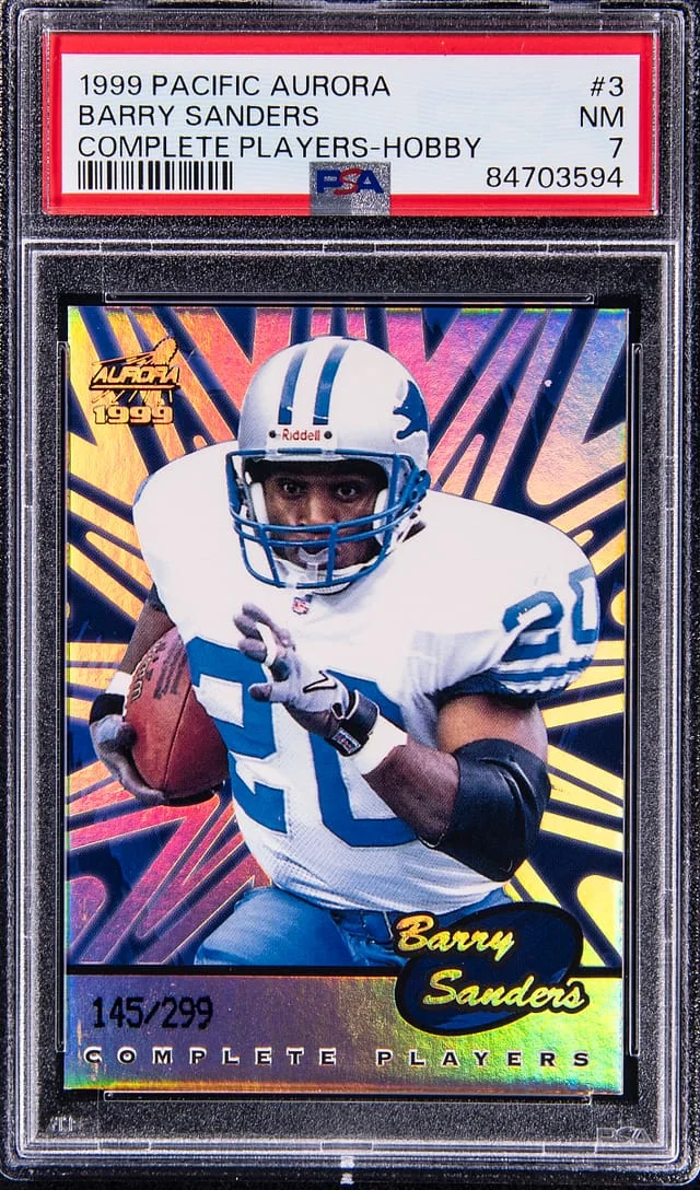 1999 Pacific Aurora Complete Complete Players Hobby Barry Sanders #3 card image