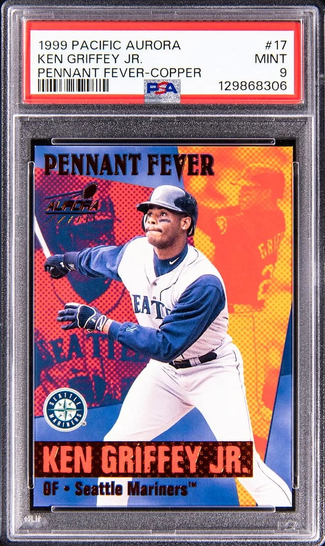 1999 Pacific Aurora Pennant Fever-Copper Ken Griffey Jr. #17 card image