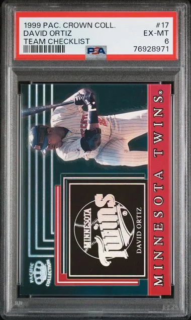 1999 Pacific Crown Collection Team Checklist David Ortiz #17 card image