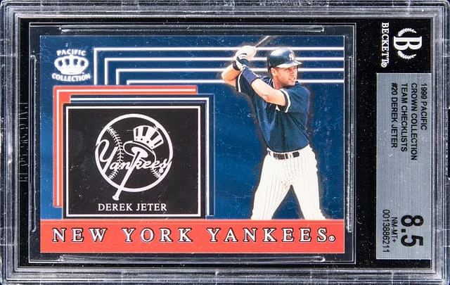 1999 Pacific Crown Collection Team Checklist Derek Jeter #20 card image