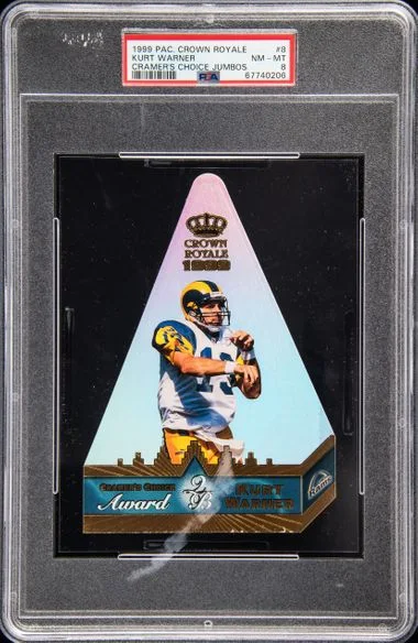 1999 Pacific Crown Royale Cramer's Choice Jumbos Kurt Warner #8 card image